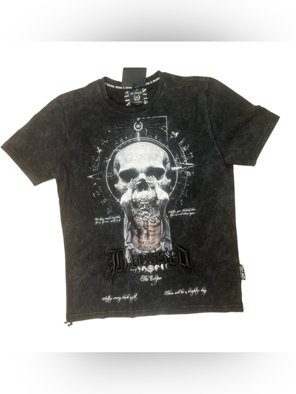Sz M Skull Graphic Tee - Black